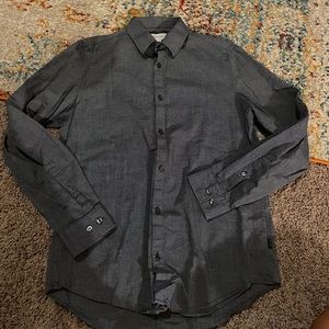 Calvin Klein blue checkered shirt